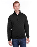 J. America Quilted Snap Pullover - Black, Xl
