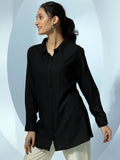 Libas Women'S Solid Regular Tunic Shirt (58197 Black Black L