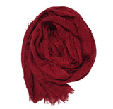 Iba Isba Collections WomenS Crinkle Cotton Scarf, Stoles, Hijab (80 X 190 Cms) (Maroon)