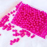 Jabrand 360pcs Glass Beads, 8mm Glass Beads for Barcelet and Jewelry Making DIY Crafts (Hot Pink)
