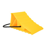 Camco Standard Wheel Chock w/Rope for Trailers - Heavy Duty RV Wheel Chock Constructed of Durable Plastic w/UV inhibitors - Feat