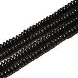 Asingeloo 2x4mm 150pcs Natural Black Onyx Rondelle Stone Beads Semi-Precious Disk Loose Gemstones Bead for DIY Jewelry Making