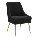 Zuo Maxine Dining Chair Black & Gold