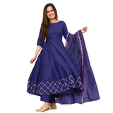 Gosriki Women'S Rayon Kurta (Kumt-Dress-Sky Blue-S,Turquoise Blue,,B083DYKTZQ
