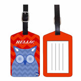 Nutcase Designer Luggage Travel Baggage Tags Single Tag With Name Card Inside Owlsome