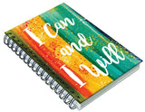 Accuprints Wiro Hard Bound A5 (6 By 9 Inch) Wiro Notebook Diary Ruled 200 Pages-80 Gsm Paper Pattern-I Can I Will