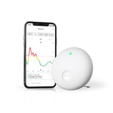 Airthings 322 Wave Enhance -Indoor Air Quality Monitor for CO2, VOC, Humidity, Temp, Pressure plus Noise & Light Sensors - Monit