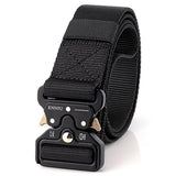 MenS Tactical Black Belt, HeavyDuty Canvas Nylon Combat Belt With QuickRelease Buckle, MilitaryGrade
