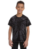 HS1000B TieDye Youth Spider TieDyed Tee Black Spider XSmall