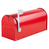 RAINHOL Metal Mailboxes for Outside Post Mount, Galvanized Steel Standard Mail Box, 20 x 8.9 x 6.7 inches, Medium Compacity, Red
