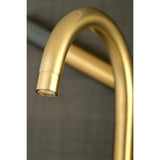 Kingston Brass Ae8157Dl Wall Mount Tub Filler With Hand Shower, Brushed Brass