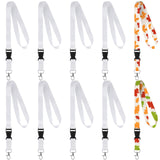 Outus Sublimation Lanyard Blank White Sublimation Neck Lanyards Neoprene DIY Lanyards Christmas for Keychain Card Name Badge Hol