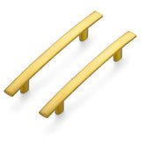 Ravinte 30 Pack 6 Inch Curved Cabinet Pulls Brushed Brass Zinc Alloy Kitchen Cupboard Hadware Arch Drawer Handles Cabinet Pulls