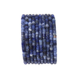 BEADIA Natural Blue Sodalite Short Cylinder Beads 2x3mm 155pcs Tube Loose Semi Gemstone Beads for Jewelry Making Design