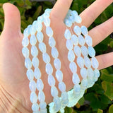 300pcs Czech 12mm Faceted Teardrop Crystal Glass Beads Bulk White Opal