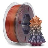 VOXELAB Silk PLA Filament 1.75mm, Smooth Color-Changing, Coextrusion Smooth and Shiny Consumable, Rainbow Changeable PLA Filamen