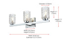 Living District Indoor Modern Home Decorative Bright Ceiling Cassie 3 Lights Bath Sconce In Brass With Clear Shade