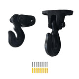 SMKOLIN 2 Pack Industrial Ceiling Hook,Small Cast Iron Hook,Black Chandelier Hooks,Plant Pot Hanger