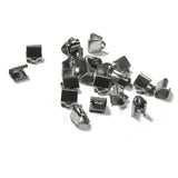 20 Surgical 304 Grade Stainless Steel Flat Ribbon Crimp End Findings with Teeth (6mm (1/4 inch))