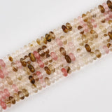 170pcs 4x2mm Watermelon Disk Rondelle Spacer Stone Semi Precious Gemstone Loose Beads for Jewelry Making 15 Inch