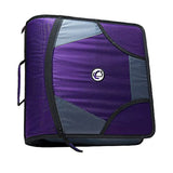 Caseit The King Sized Zip Tab Zipper Binder 4 Inch DRings 5 Subject File Folder Multiple Pockets 800 Sheet Capacity