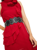 Max Women Studded Broad Belt (Black_40)