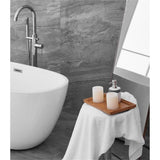 Elegant Decor Indoor Modern 59 Inch Soaking Roll Top Bathtub In Glossy White - 59X28.3X23.2