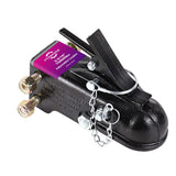 2-5/16 Heavy Duty Adjustable Trailer Coupler Channel-Mount SAE Class IV 15000 lbs Black