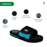 Ortho Joy Extra Soft Doctor Ortho Slippers/Comfortable Slippers For Men || Regular Wear Slippers For Men,Black-Blue,11,B0BJ2LF6XY