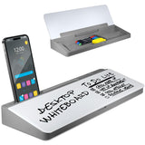 Desktop Whiteboard Glass Dry Erase White Board Desk Computer Buddy Home Office & Studying Essentials Desktop Pad with Ph