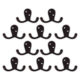 Design House 207787 WallMounted Double Hook for Coat Hat Towel Robe in Bathroom or Closet, 2.86 x 0.98 x 1.65, Matte Black 10 P