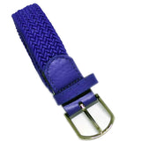 Romp Fashion Royal Blue Unisex Stretchable Braided Belt For Casual And Partyware