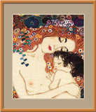 Riolis 916 - Motherly Love After G. Klimts Painting - Counted Cross Stitch Kit 12 X 14 14 Count White Aida 24 Colors