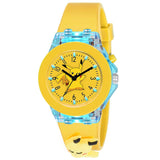 Zebrox Yellow Color 7 Color Led Lights Silicone Strap Quartz Kids Analog Wrist Watch For Boys, Kids, Children And Girls (Kd-023)