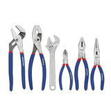 WORKPRO Large Pliers & Wrench Set 6-Piece (10 Water Pump, 10 Slip Joint, 8 Long Nose, 8 Linesman, 6 Diagonal, 8 Adjustable Wrenc