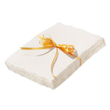 50 Sheets Deckled Edge Paper 5 x 7inch, 160 GSM Handmade Paper Rough/Textured Watercolor Paper for Wedding Invitations, Cards, C