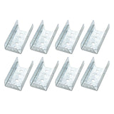 Qlvily Fence Bracket 8 Packs, Galvanized 2x4 Brackets for Wood Rail, Fence Bracket Repair Kit
