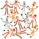 Rhode Island Novelty 4 Bendable Zoo Animals | 12 Per Order
