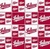 Indiana University Hoosiers Fabric - Officially Licensed Indiana University Cotton Quilting Fabric by Sykel Enterprises, Precut