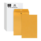 Quality Park Clasp Envelopes, Brown Kraft, 10 x 15 inches, Box of 100 (37898)