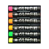 Yasutomo Niji NonToxic Oil Pastel Set, Fluorescent Color, Set of 6