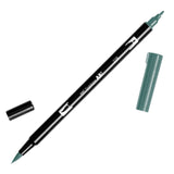 Tombow 56523 Dual Brush Pen Art Marker, 228 Gray Green, 1 Pack. Blendable, Brush & Fine Tip Marker