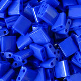 Cobalt Blue Opaque Tila Beads 7.2 Gram Tube By Miyuki Are a 2 Hole Flat Square Seed Bead 5x5mm 1.9mm Thick with .8mm Holes