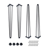 ManyiHome 30Inch Hairpin Table Legs Black Set of 4 Desk Legs,900lbs Load Capacity , Rodsfor Coffee Table, Night Stand Desk Bench
