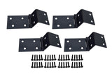 QCAA Heavy Duty Durable Steel Chest Hinge for Box, Door & Cabinet, 1-1/2 x 1.8 mm, Black, 4 Pack, Made in Taiwan