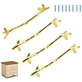 Tree Twig Drawer Knobs Vintage Dresser Door Knob Zinc Alloy Pulls for Furniture Cabinets Cupboard Closet Handles Pull Knob 4 Pcs