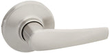 Kwikset Delta Interior Passage Door Handle, Lever For Closet and Hallway Doors, Reversible NonLocking Handle Lever, Satin Nicke