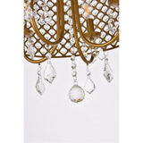 Living District Elise 4-Light Transitional Metal Pendant In Brass Finish