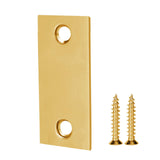 Siwil Door Edge Hole Filler Plate 1-1/8 x 2-3/4 , Gold Deadbolt Cover Plate, Stainless Steel - 1 Pack