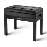 STRICH Adjustable Piano Bench with Storage, Wooden Keyboard Bench with Bookcase Stool Chair Seat with High-Density Sponges Cushi